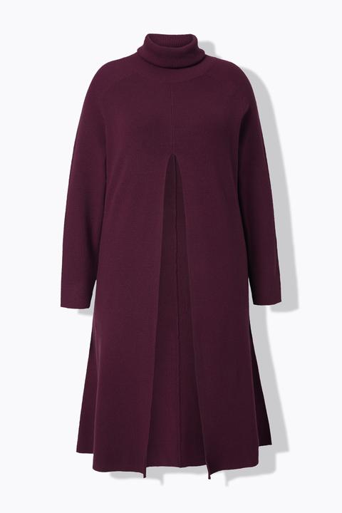 Produktbild Ulla Popken Long-Pullover, A-Linie, Stehkragen, Langarm (60)