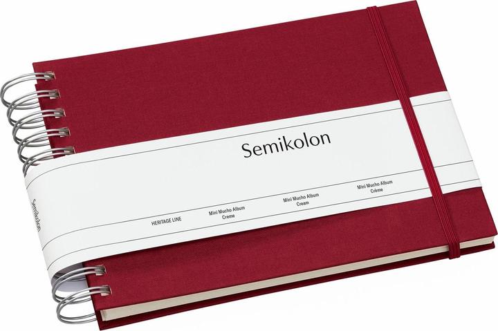 Image du produit Semikolon Album photo Mini Mucho Bordeaux. Pages de couleur crème (10 x 15 cm, 9 x 13 cm)