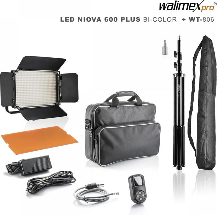 Produktbild mantona Walimex Niova 600 Plus Bi-Color + WT-806 (Flächenleuchte)