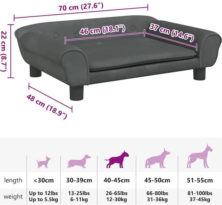 Actual product image vidaXL Hundebett (Dog)