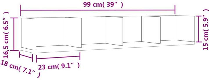 Actual product image vidaXL Wall cabinet (99 x 18 x 16.5 cm)