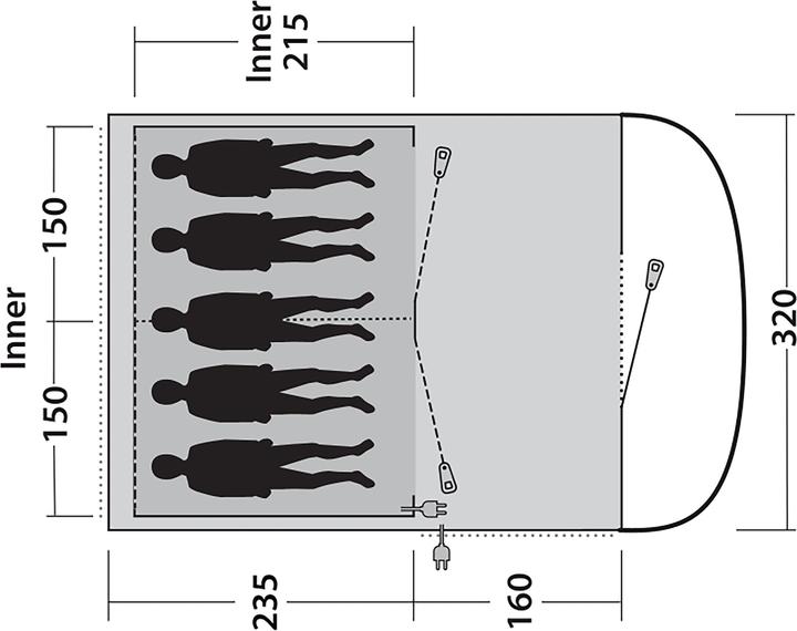 Actual product image Outwell Sky 5 (Tunnel tent, 15.20 kg, 5 persons)