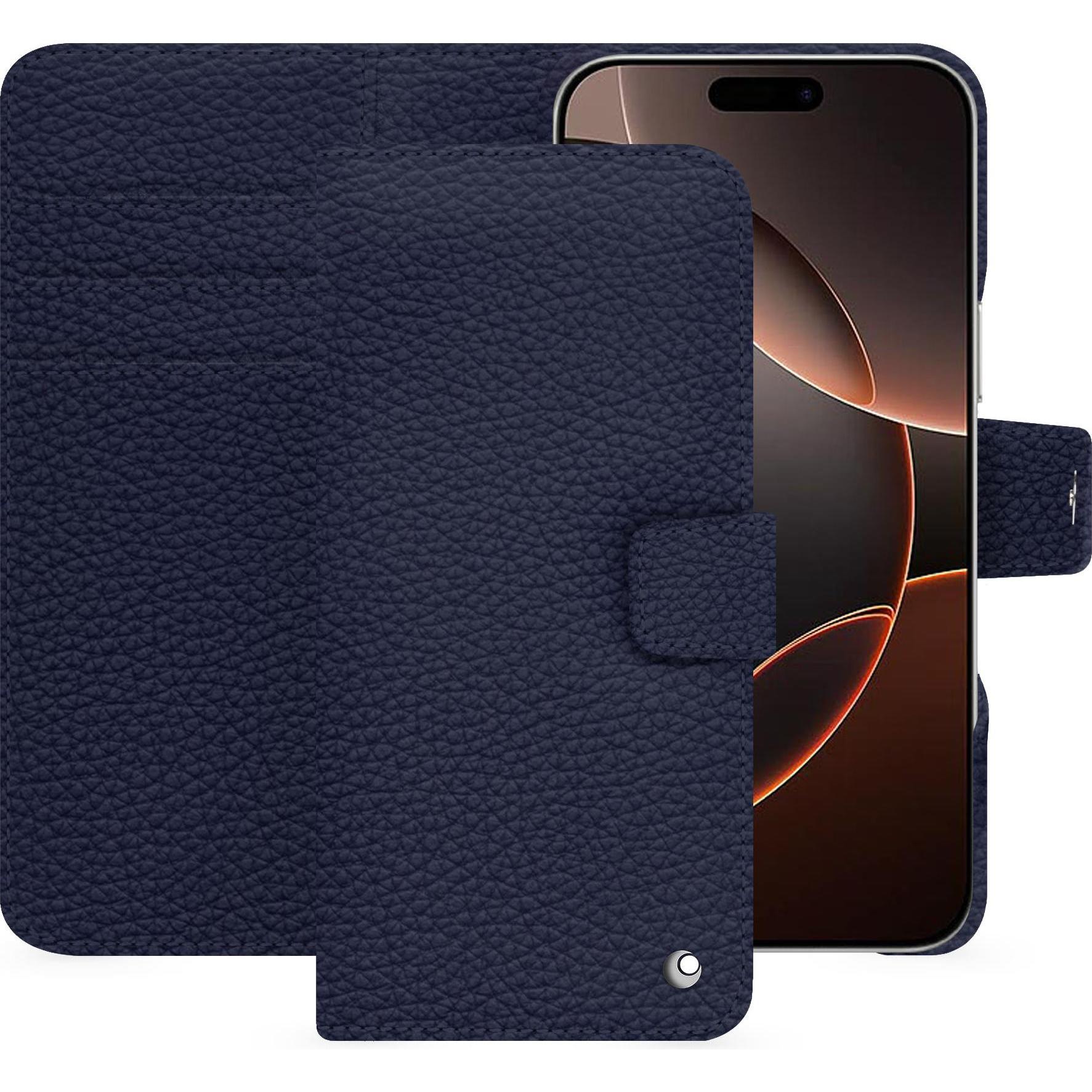 Noreve Lederschutzhülle Apple iPhone 16 Pro (Apple iPhone 16 Pro), Smartphone Hülle, Violett