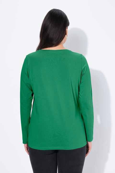 Produktbild Ulla Popken Shirt, Slim, V-Ausschnitt, Langarm (54)