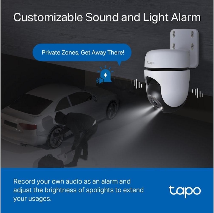 Actual product image TP-Link Tapo C510W 3MP 360° outdoor camera MicroSD (2304 x 1296 Pixels)