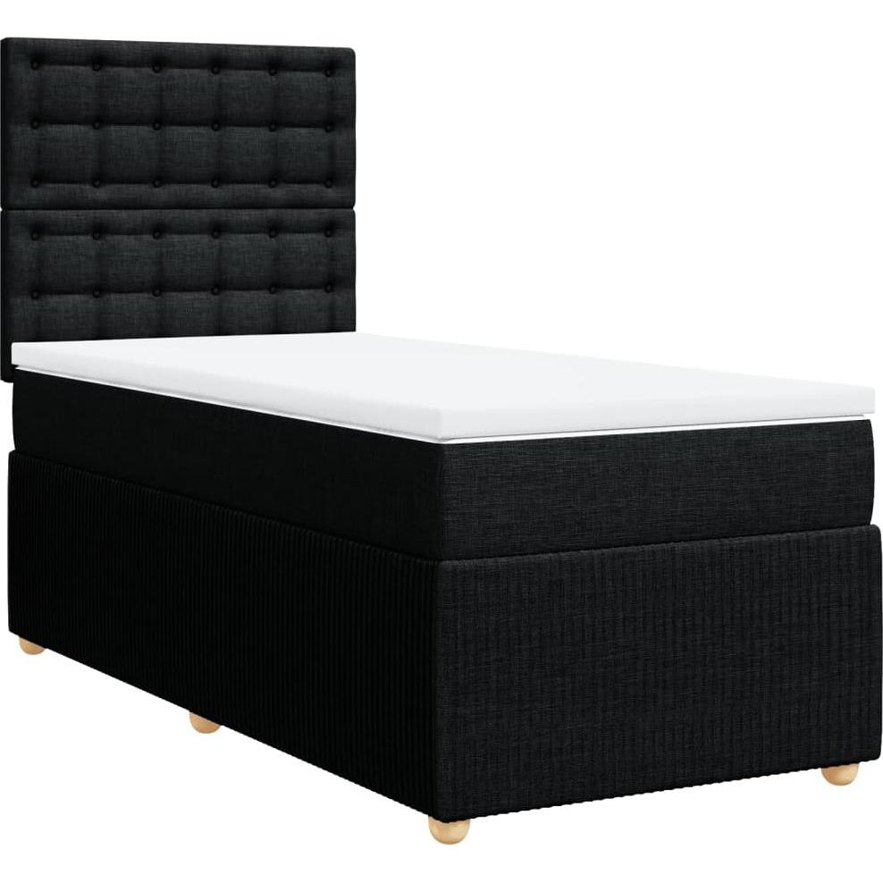 Thumbnail - VidaXL, Bett, Bo x springbett mit Matratze 90 x 190 cm Stoff (90 x 190 cm)