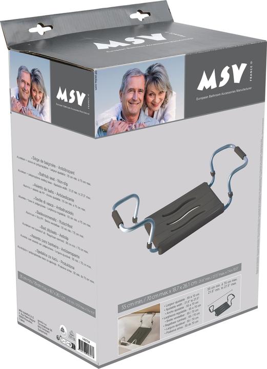Produktbild MSV Siège De Baignoire Gris Anthracite (120 kg)