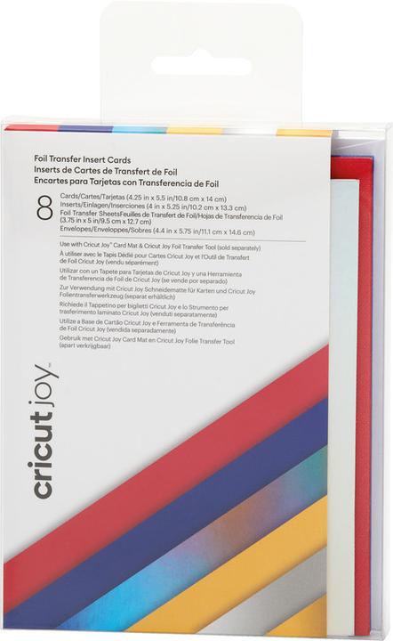 Actual product image Cricut Blank card Joy 10.8 x 14 cm transfer, red/blue, 8 pieces (8 pcs.)