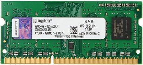 Immagine prodotto Kingston ValueRAM (1 x 4GB, 1600 MHz, DDR3L-RAM, SO-DIMM)