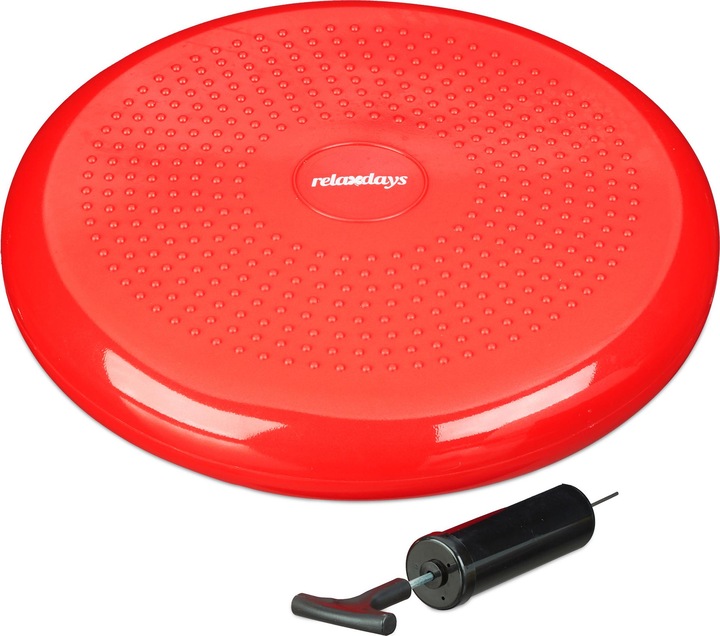 Image du produit Relaxdays Disque d'équilibre de 33 cm avec pompe à air