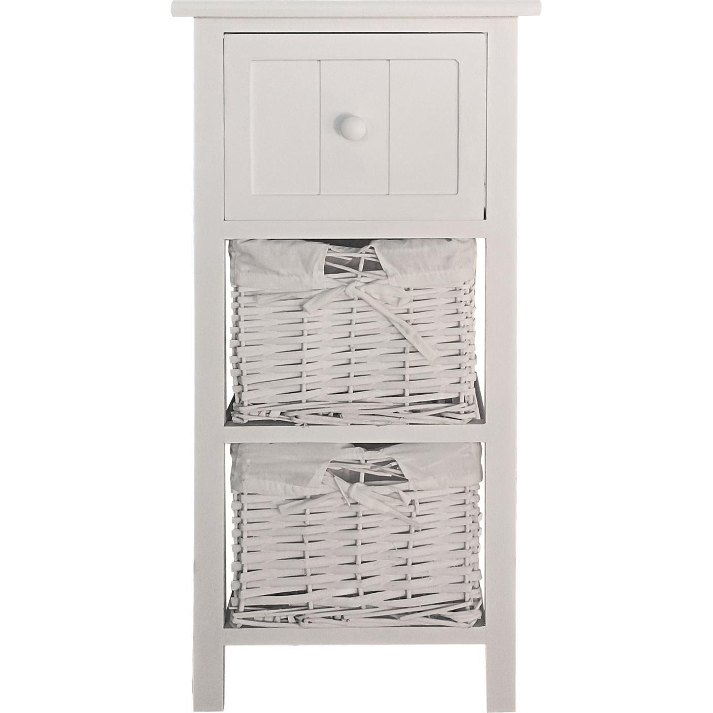 HTI-Living, Kommode + Sideboard, Beistellschränkchen Mia Landhaus Weiss (B, H)