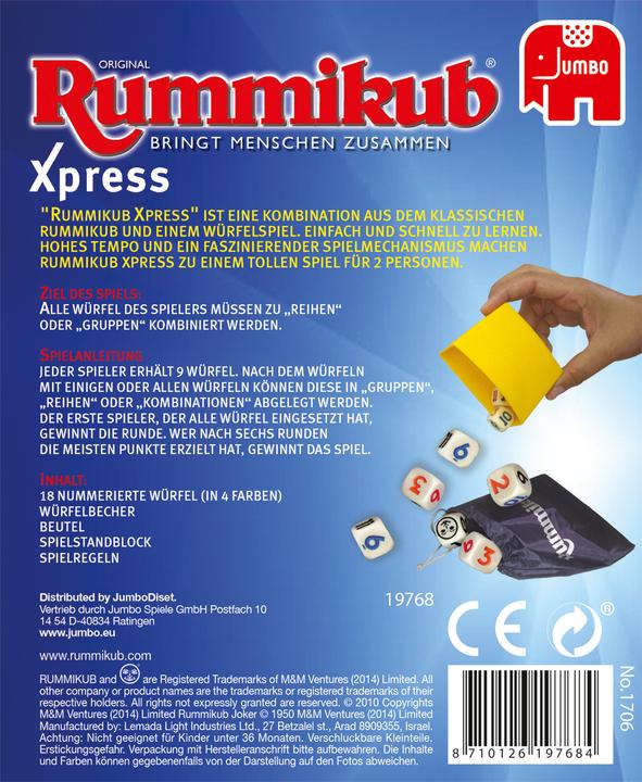 Actual product image Jumbo Original Rummikub Xpress (German)