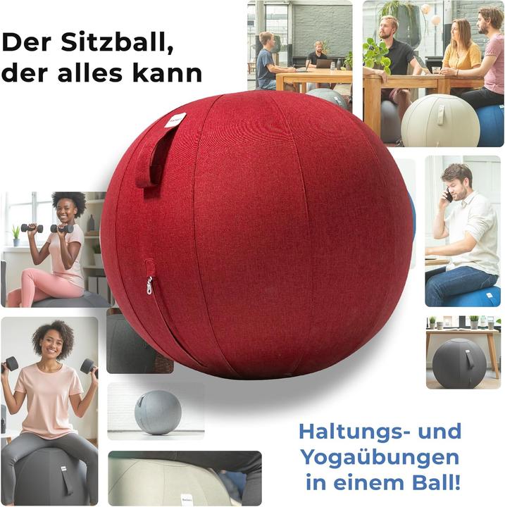 Immagine prodotto Backerz Ergonomischer Sitzball für Büro und Homeoffice (65 cm)