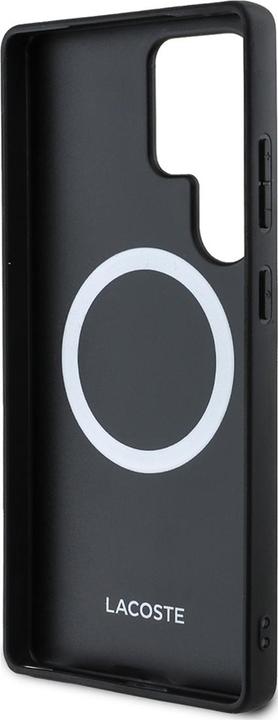 Produktbild Lacoste Case Iconic Petit Pique Woven Logo MagSafe to Samsung Galaxy S25 Ultra black (Samsung Galaxy S25 Ultra)