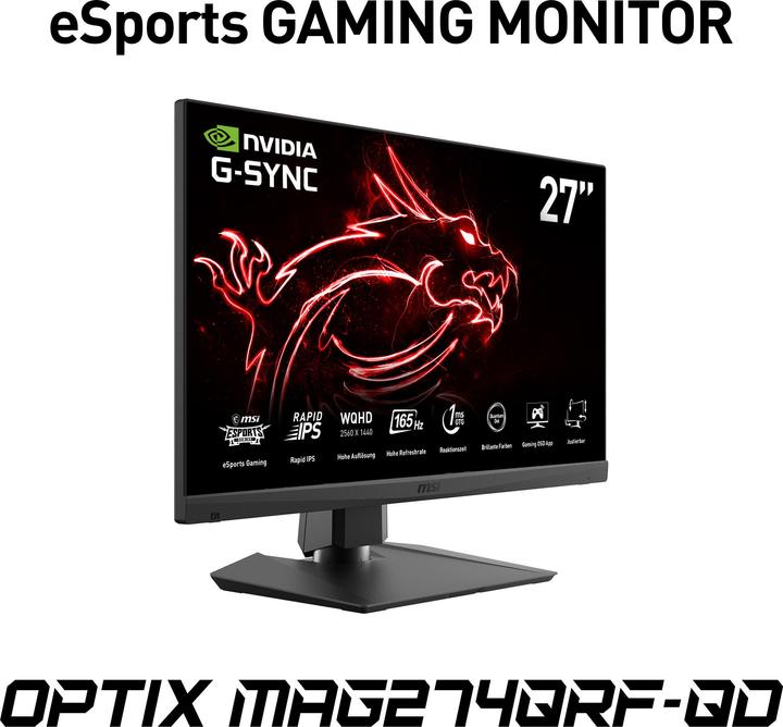 Produktbild MSI Optix MAG274QRF-QD (2560 x 1440 Pixel, 27")