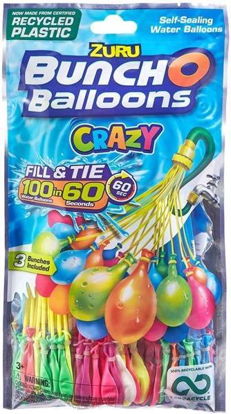 Zuru Pack of 3 water balloons Rapid Fill Crazy (35x)