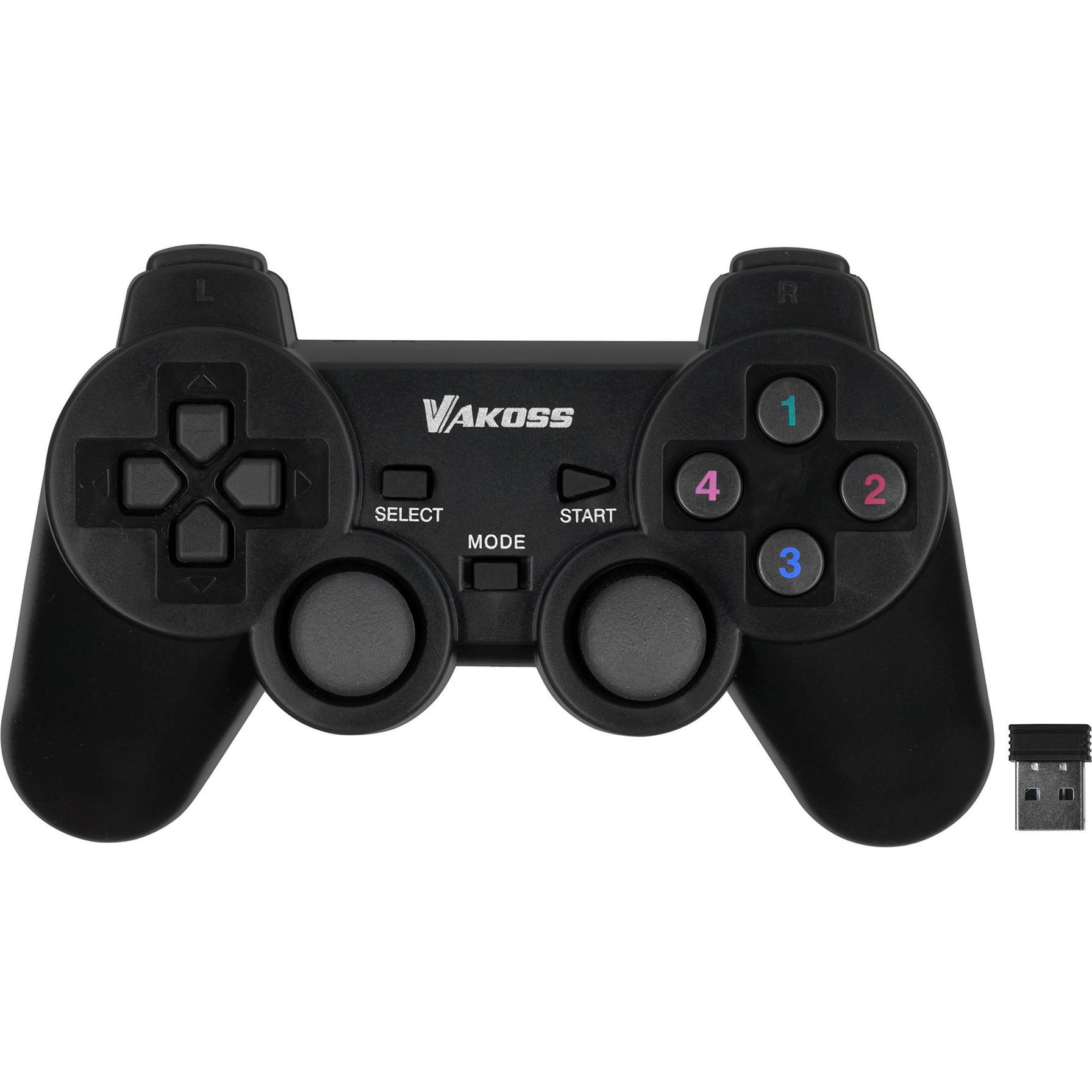 Thumbnail - Vakoss Gamepad Bezprzewodowy USB Z Funkcją Dual Shock Pc/Ps3 Tryb Cyfrowy I Analogowy Gp-4705bk (PC, PS3), Gaming Contro...