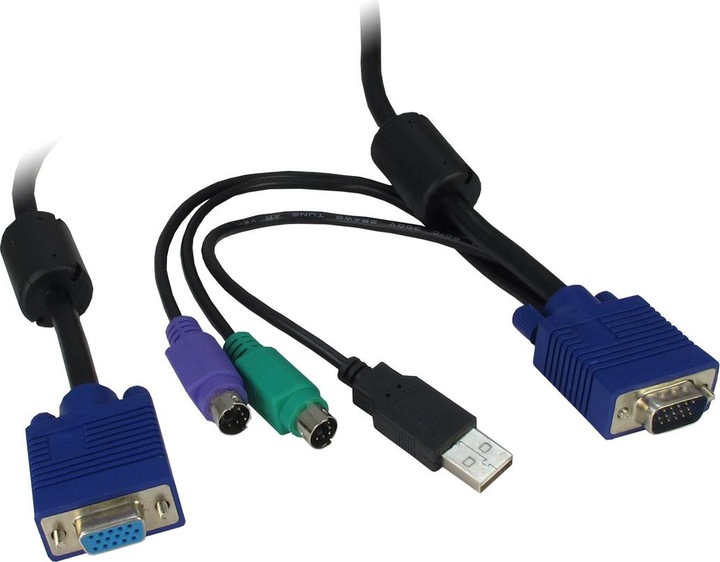 Image du produit Intertech Câble KVM IPC VGA/PS2/USB, longueur