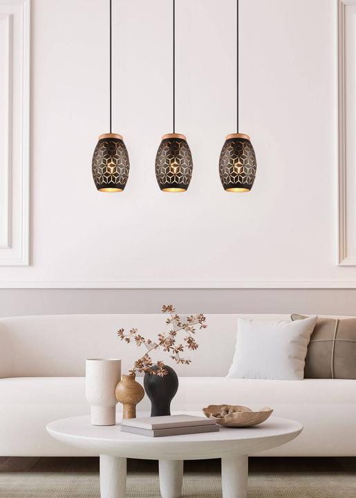 Actual product image Reality Bidar pendant light E27 triple ⌀15cm white matt height-adjustable (E27)