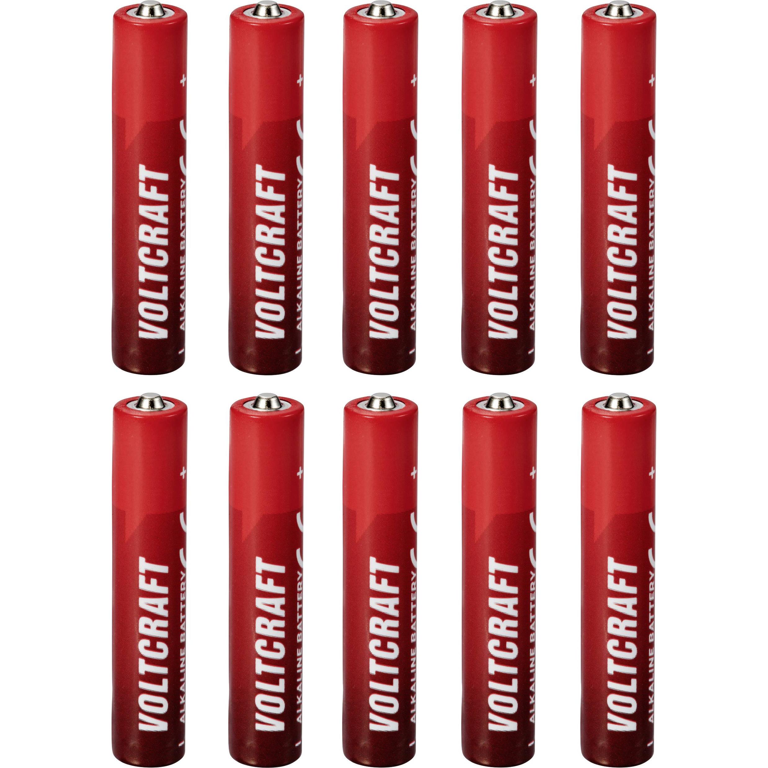 Voltcraft VC-16108025 Mini (AAAA)-Batterie Mini (AAAA) Alkali-Mangan 1.5 V 500 (AAAA / LR61 / LR8D425 / R61 / Mini, 500 mAh), Batterie + pile