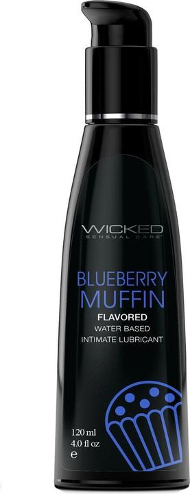Actual product image Wicked Sensual Care Blueberry Muffin Flavoured Water Based Lubricant by (120ml) (120 ml)