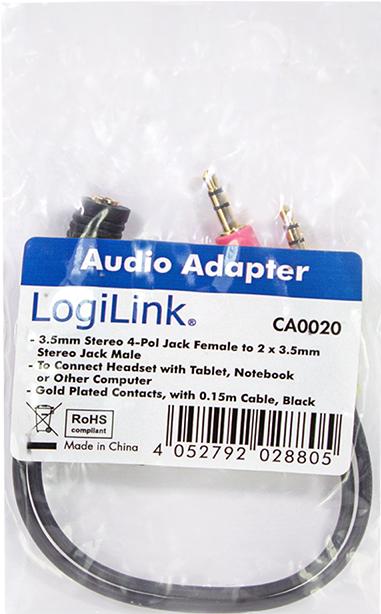 Actual product image LogiLink Jack adapter