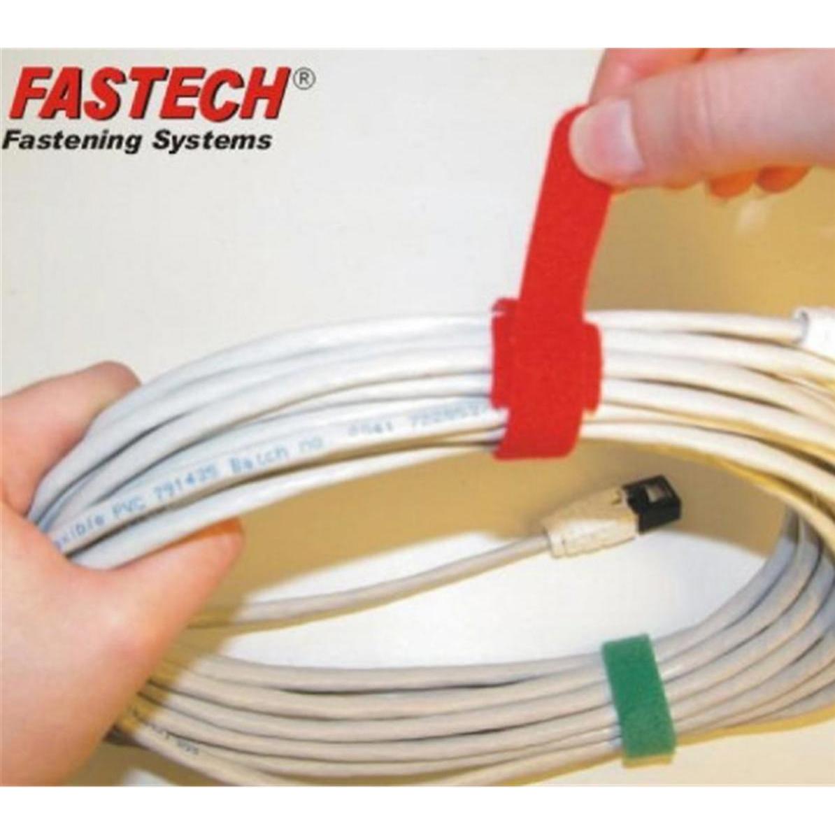 Thumbnail - Fastech, Kabelbinder, ETK-3-2 Cabel Strap, rot (Klettkabelbinder, 200 mm, 100 Stk.)