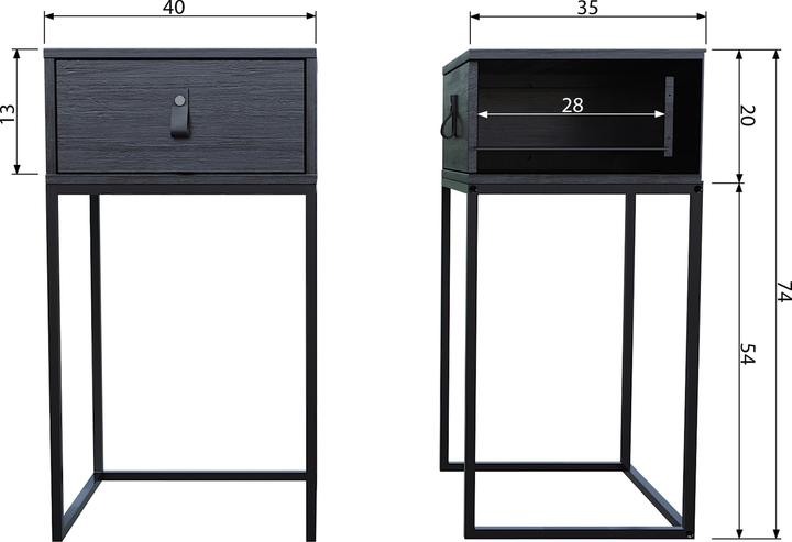 Actual product image Woood Zola (40 x 35 x 74 cm)