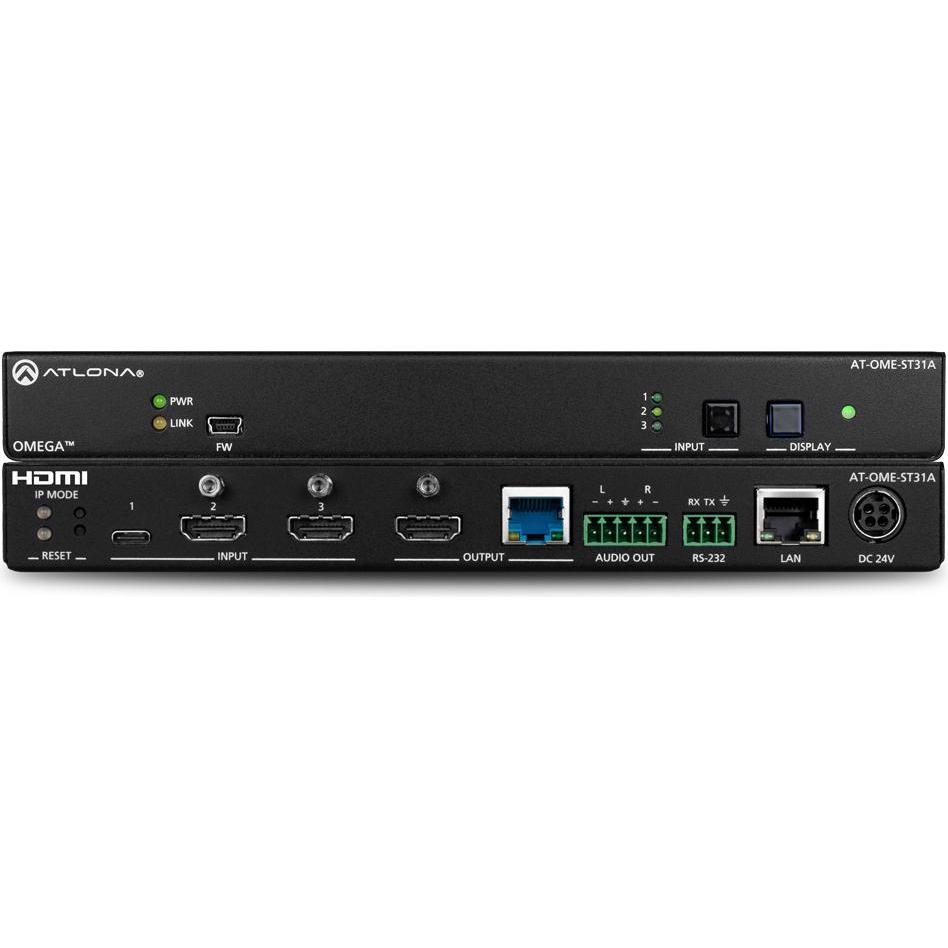 Atlona 4K/60 UHD Dual HDMI/USB-C HDBT TX, RS232/LAN, Switch Box