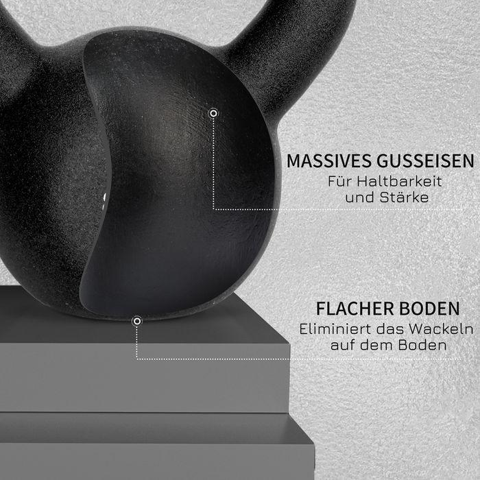 Produktbild Swisshandel24 Kettlebell, Kugelhantel, 10 kg, mit Kunststoffummantelung, Stahl, schwarz 19x12x22cm (1 x 10 kg)
