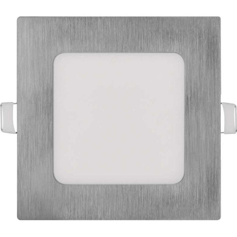 Emos, Wandleuchte + Deckenleuchte, LED-Einbauleuchte NEXXO, quadratisch, silber, 7W, mit change CCT (480 lm)