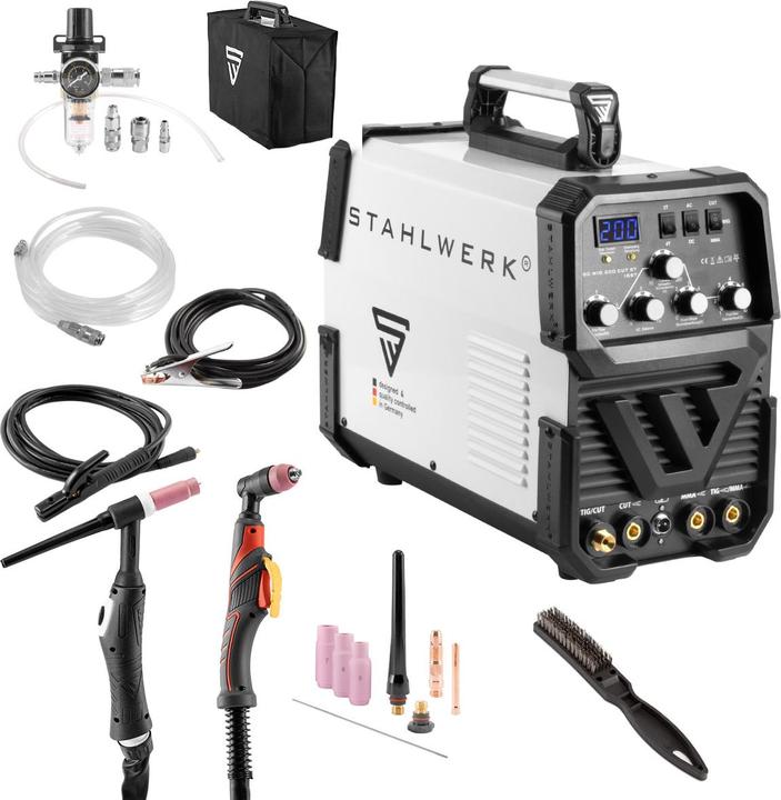 Stahlwerk AC/DC TIG 200 CUT welding machine with MMA and integrated plasma cutter