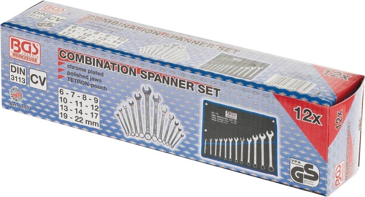 Actual product image BGS Combination spanner set (22 mm, 8 mm, 10 mm, 14 mm, 21 mm, 18 mm, 11 mm, 7 mm, 12 mm, 19 mm, 17 mm, 20 mm, 15 mm, 13 mm, 6 mm, 9 mm, 16 mm)