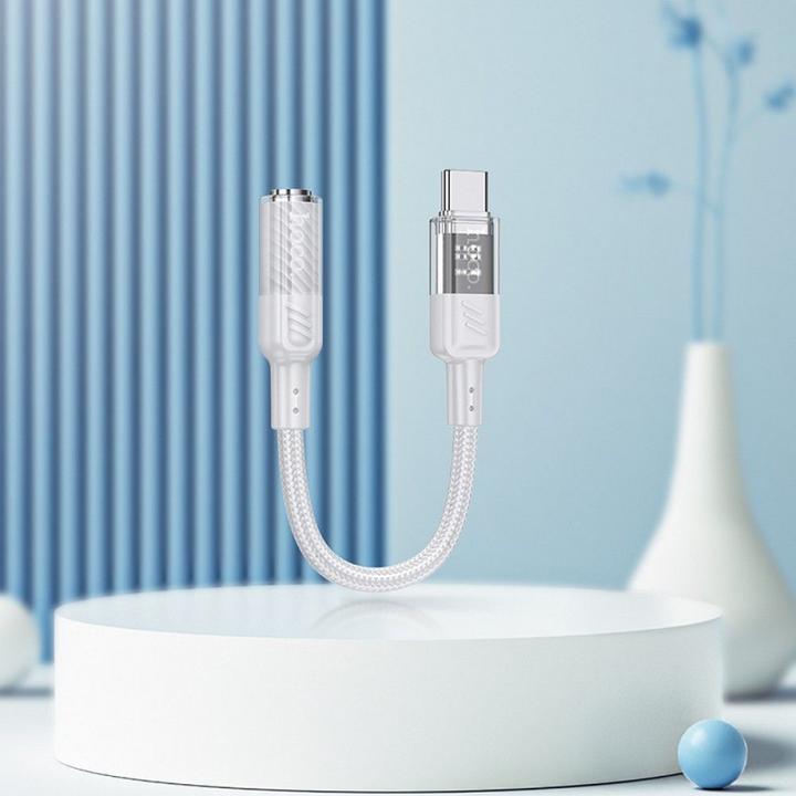 Produktbild Hoco USB-C to 3.5mm LS37, Grau (USB-C, 3.5mm Klinke)