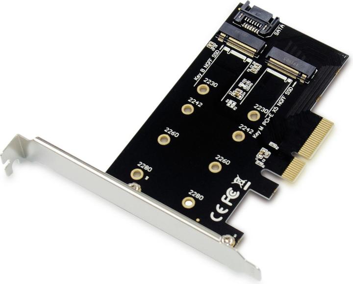 Produktbild Conceptronic EMRICK 2-in-1-M.2-SSD-PCIe-Adapter SATA AHCI NVMe