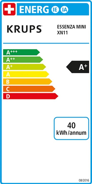 Energie-Label Krups Nespresso Essenza Mini (NESPRESSO Original)