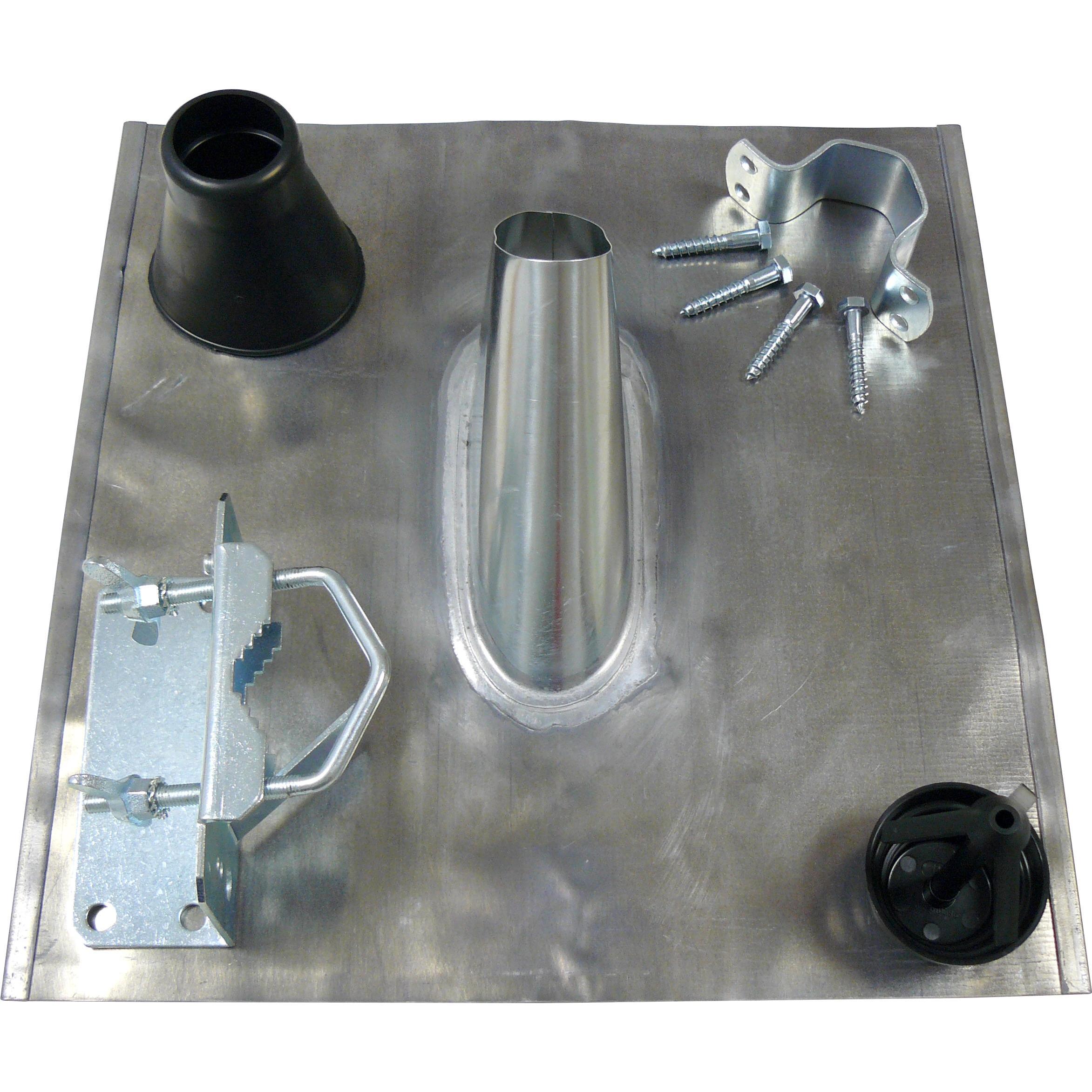 Televes Mastzubehör-Set 48mm MAZ48, TV Wandhalterung, Silber
