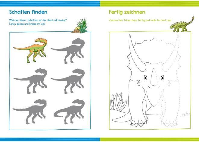 Actual product image Tessloff Painting and puzzles for kindergarten children. Dinosaurs