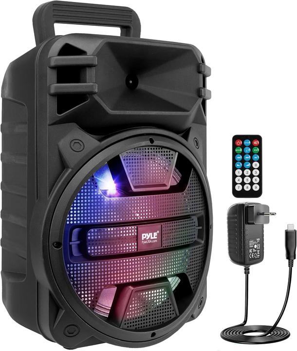 Produktbild Pyle Bluetooth-Lautsprecher mit Rädern Karaoke DJ LED-Beleuchtung