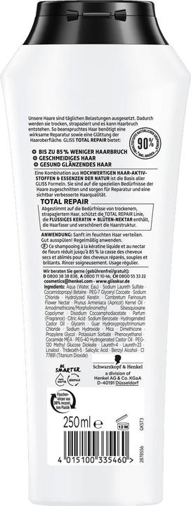 Actual product image Gliss Total Repair Shampoo (250 ml, Liquid shampoo)