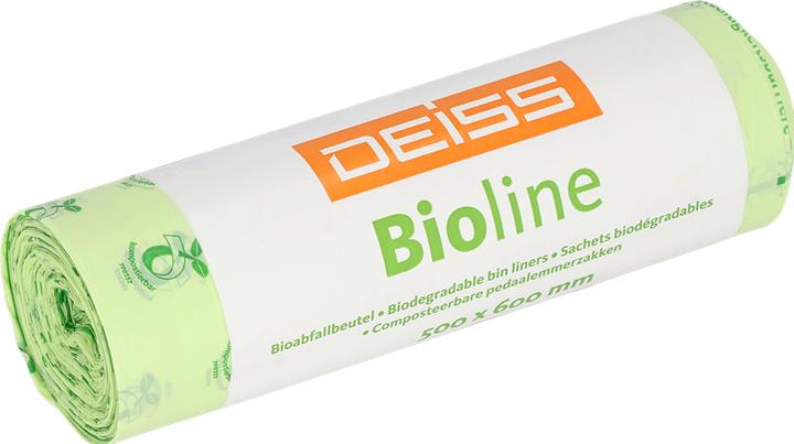 Produktbild Deiss Müllbeutel BIOLINE 50 x 60 cm (B x H) 30l ecovio natur 20 St./Pack. (20 x, 30 l)