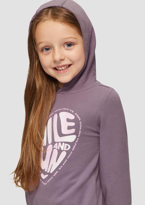 Produktbild s.Oliver Sweatshirt Kapuzenshirt mit Glitzer-Foamprint (92)