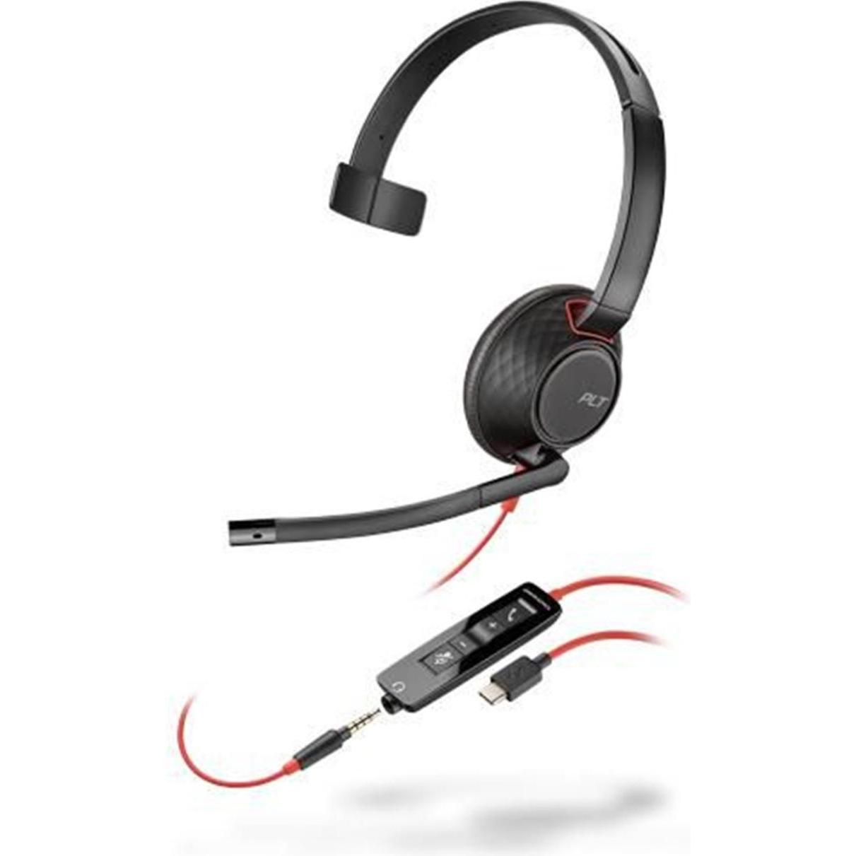Poly Blackwire 5210 C5210 USB C (Kabelgebunden, USB-C), Office Headset, Schwarz