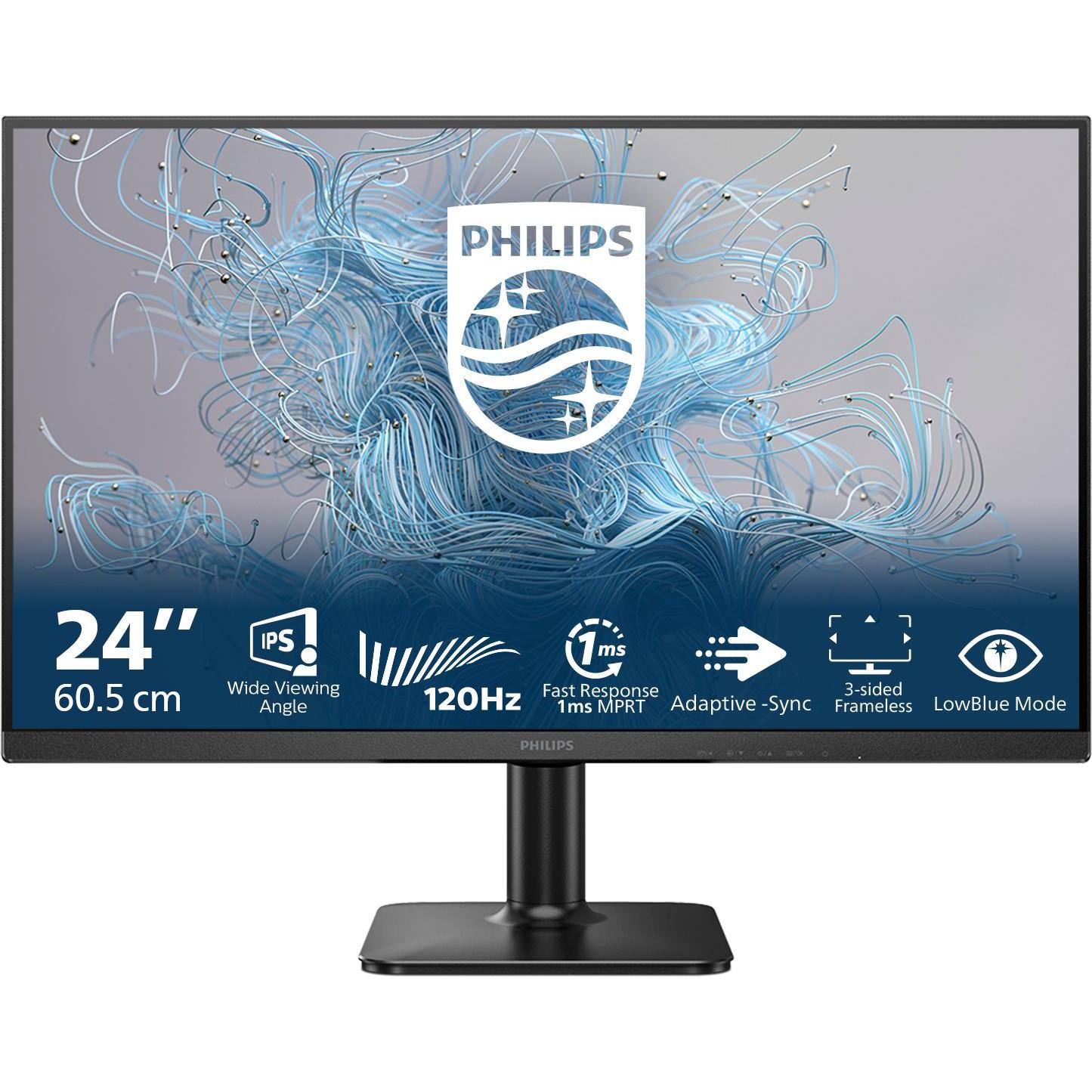 Philips 24E2N1110/00 (1920 x 1080 Pixel, 23.80"), Monitor, Schwarz