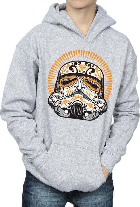 Actual product image Star Wars Boys Stormtrooper Dia De Los Muertos Hoodie (140, 146)