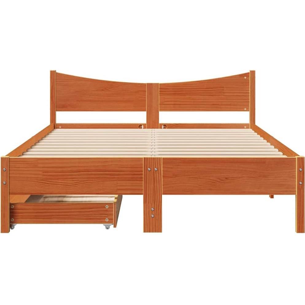 Thumbnail - VidaXL, Bett, Bett mit Schubladen Kiefer (140 x 200 cm)