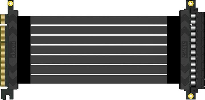 Image du produit Akasa Riser Black X2 Mark IV, Premium PCIe 4.0 x16 Riser Cable (20 cm, Carte de contremarche)