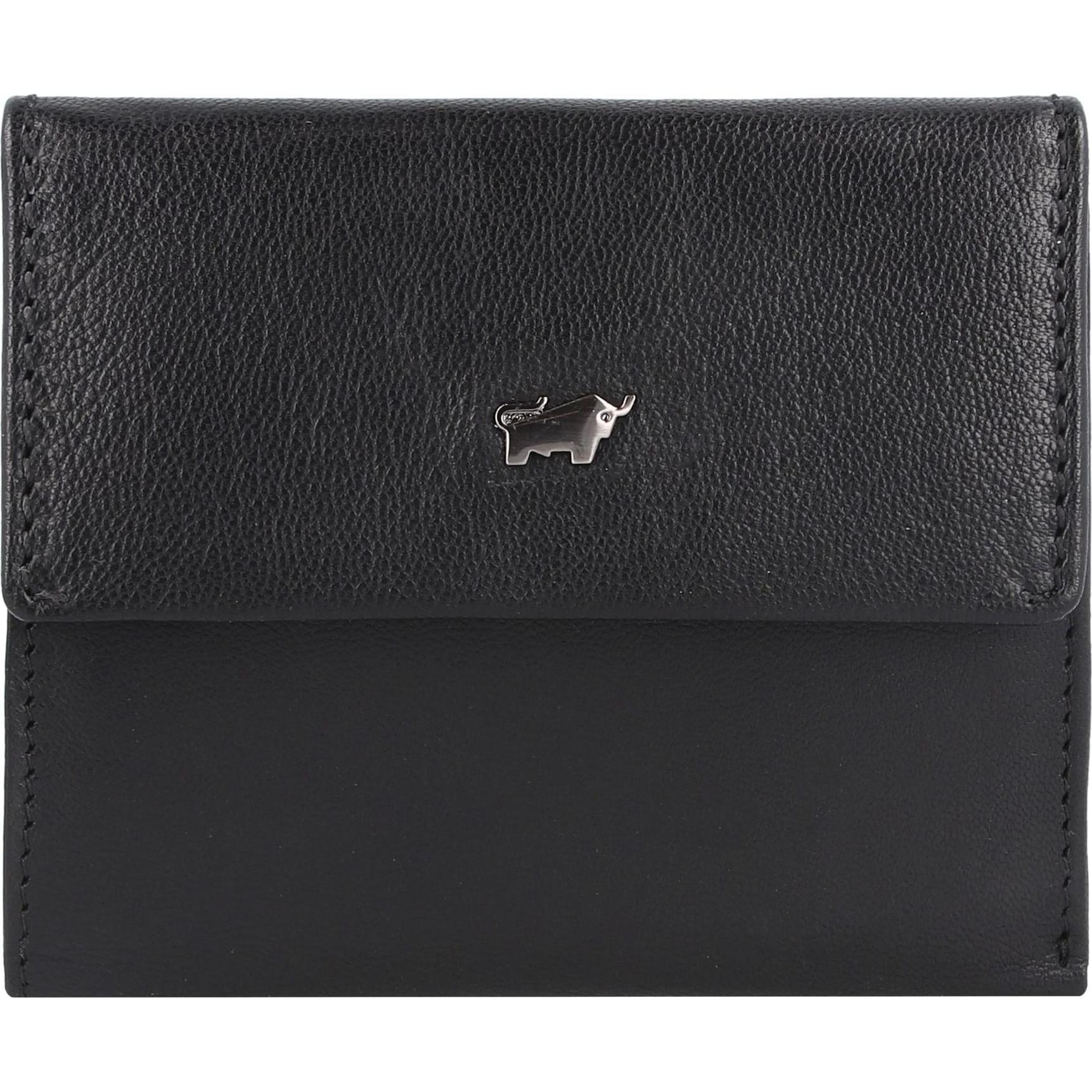 Braun Büffel, Damen, Portemonnaie, Anna Geldbörse RFID Leder 11 cm, Schwarz