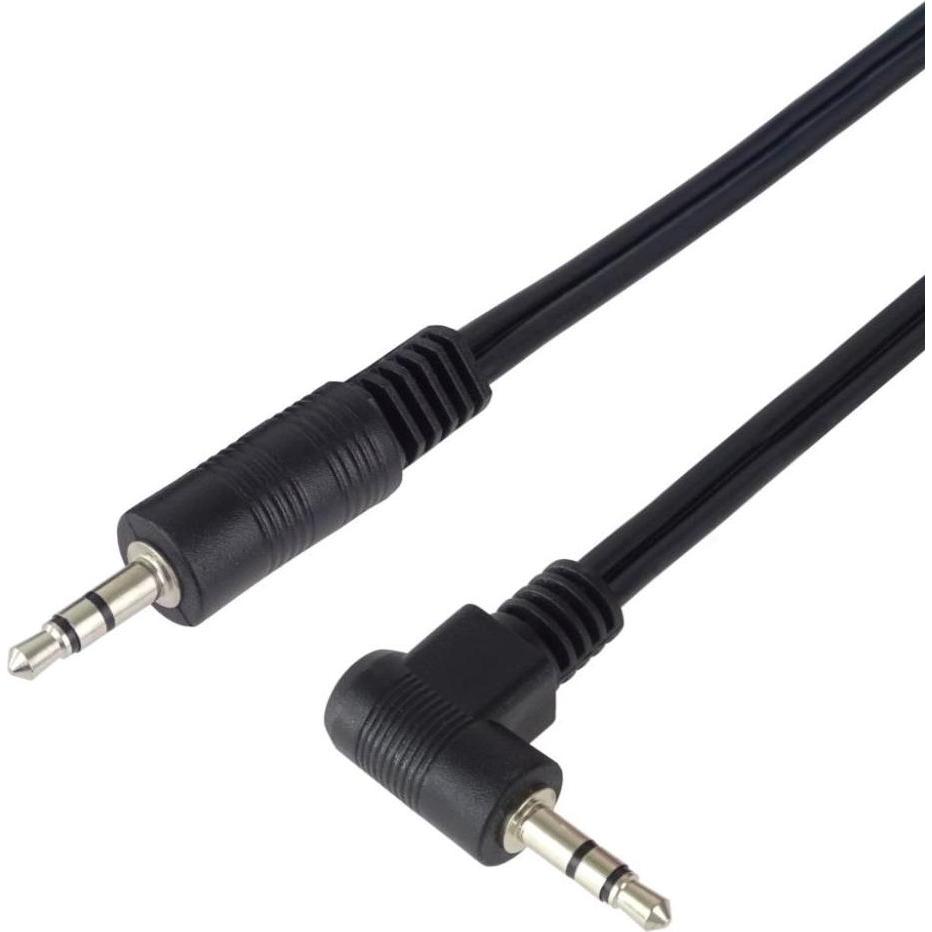 PremiumCord Kabel Jack 3,5mm - 3,5mm 90° M/M 1,5m (1.50 m, Connettore da 3,5 mm (AUX)), Cavo audio
