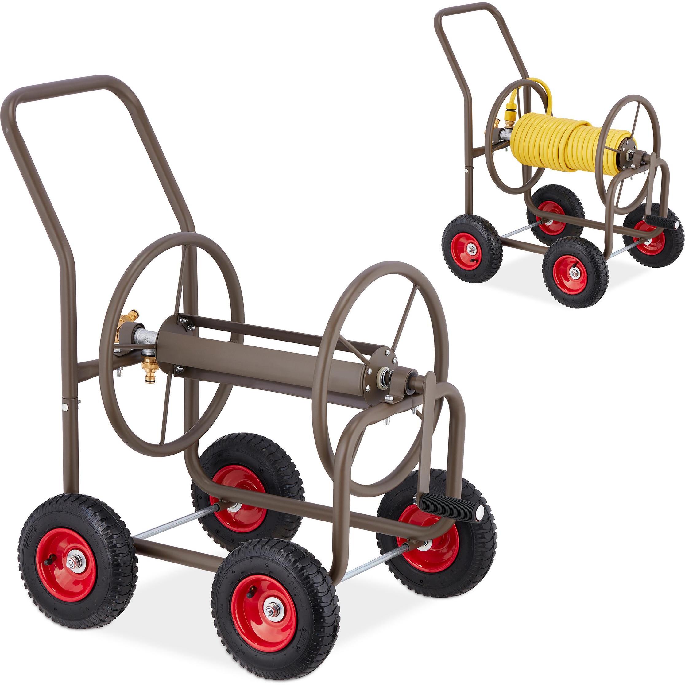 Relaxdays, Gartenschlauch Aufbewahrung, Schlauchwagen